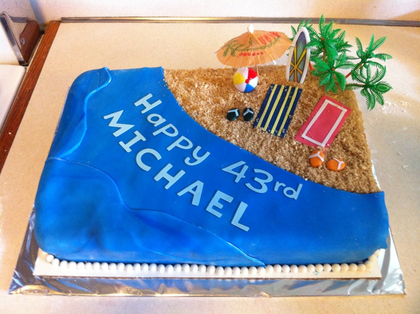 Private Beach Cake
